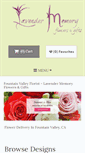 Mobile Screenshot of lavendermemoryflowers.com
