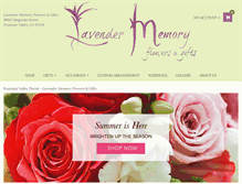Tablet Screenshot of lavendermemoryflowers.com